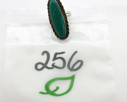 Navajo Ring 925 Silver Natural Blue Turquoise Artist Signed USA C.80's