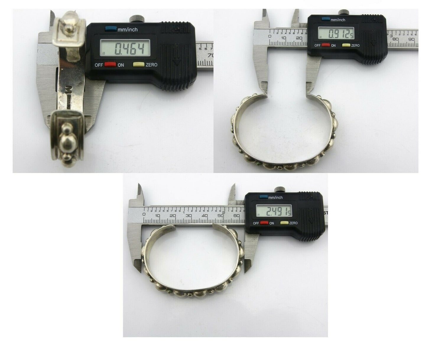 Navajo Bracelet .925 SOLID Silver Handmade Artist C Montoya C. 1980's