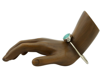 Navajo Bracelet .925 Silver Blue Arizona Turquoise Native American Artist C.90's