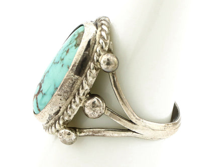 Navajo Ring .925 Silver Blue Southwest Turquoise Native American Artist C80s